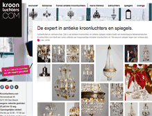 Tablet Screenshot of kroonluchters.com